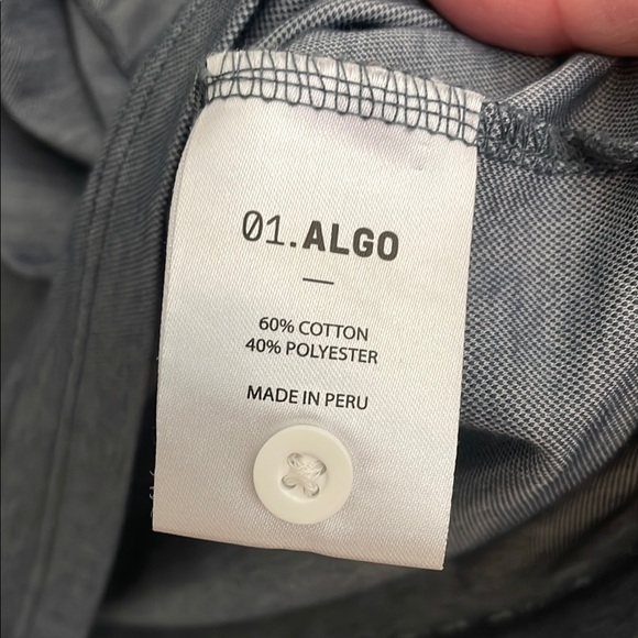 Men's Dark Blue and Light Blue Polo Shirt - Picture 5 of 5